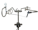 Mount Post with Dual Angled Swivel Bars and Rail Clamp