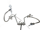Mount Post with Dual Angled Swivel Bars and Rail Clamp