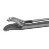 Needle Holder with Axial Handle and Flush Port, Jaw Curves Left