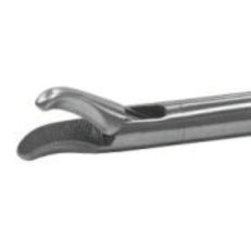Needle Holder with Axial Handle and Flush Port, Jaw Curves Left