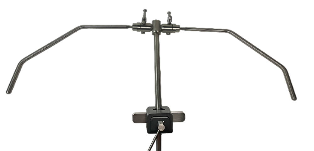 Mount Post with Dual Angled Swivel Bars and Rail Clamp
